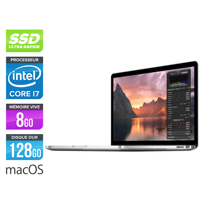 Pc portable reconditionné ultrabook Apple MacBook Pro 13 - i7 4558U - 8Go -  128Go SSD - 13.3'' Rétina QHD+ - macOS - Trade Discount.