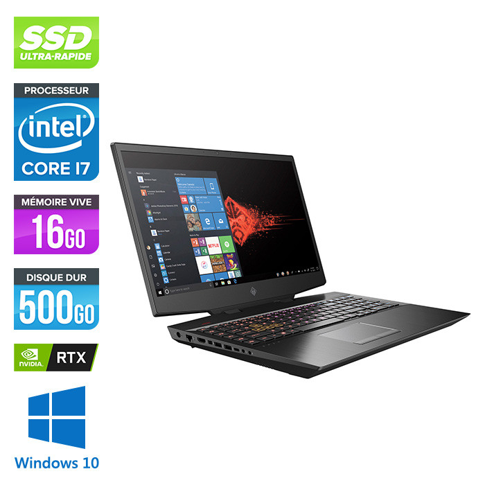 Pc portable Gamer reconditionné constructeur HP Omen Laptop 17-cb1070nf - i7  - 16Go - 512Go SSD + 1To HDD - NVIDIA RTX 2070 Super - Windows 10 - Trade  Discount