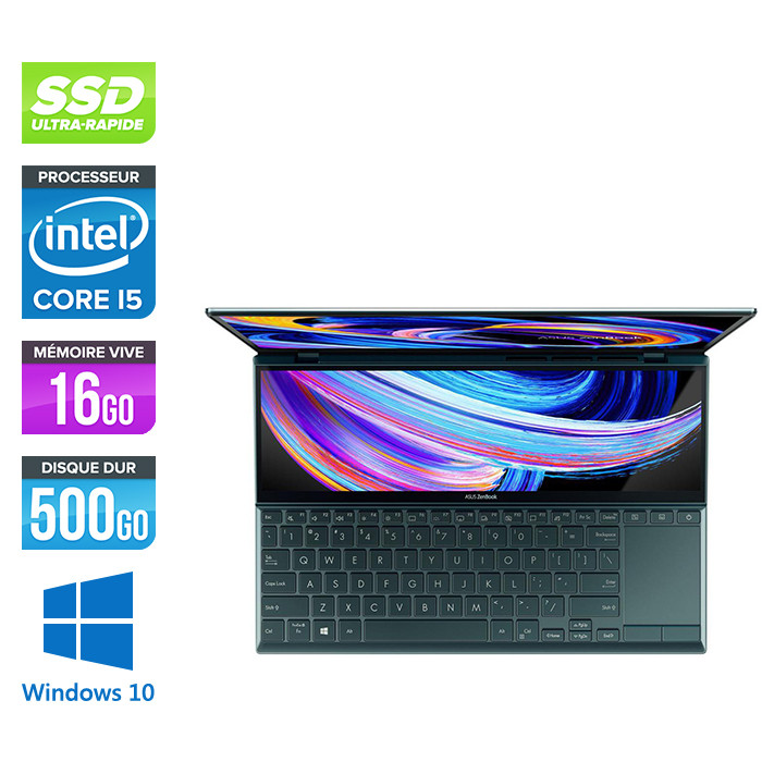 ASUS ZenBook Duo UX482 - PC portable professionnel reconditionné -  i5-1135G7 - 16Go - 512Go SSD - Windows 10 - Trade Discount
