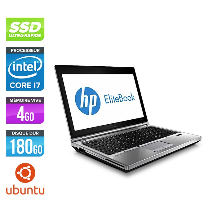 HP EliteBook 2570P - Core i7 - 4Go - 180Go SSD - Ubuntu - Linux