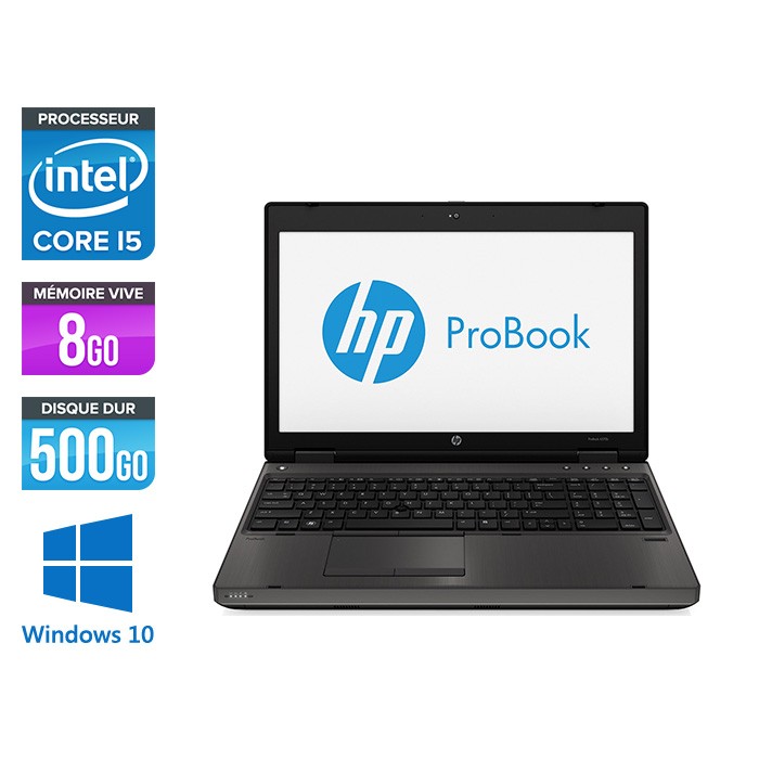 HP ProBook 6570B - i5 - 8Go - 500 Go - 15.6'' - Windows 10 pro