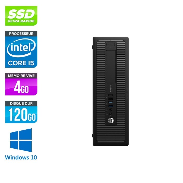 HP ProDesk 600 G2 SFF - i5-6500 - 4Go DDR4 - 120Go SSD - Windows 10