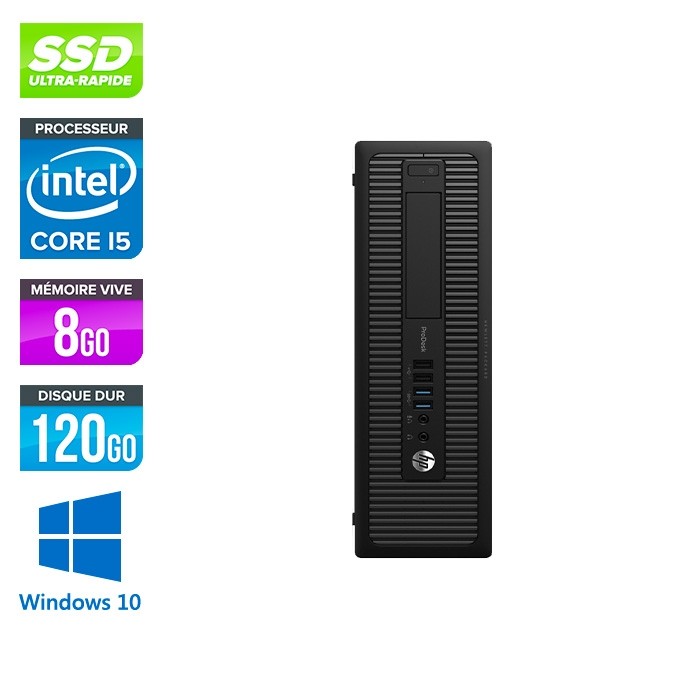 HP ProDesk 600 G2 SFF - i5-6500 - 8Go DDR4 - 120Go SSD - Windows 10