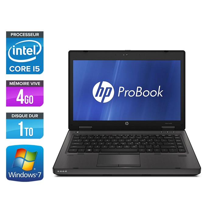 HP ProBook 6460B - Core i5 - 4 Go - 1 To HDD - Webcam - Windows 7 Professionnel