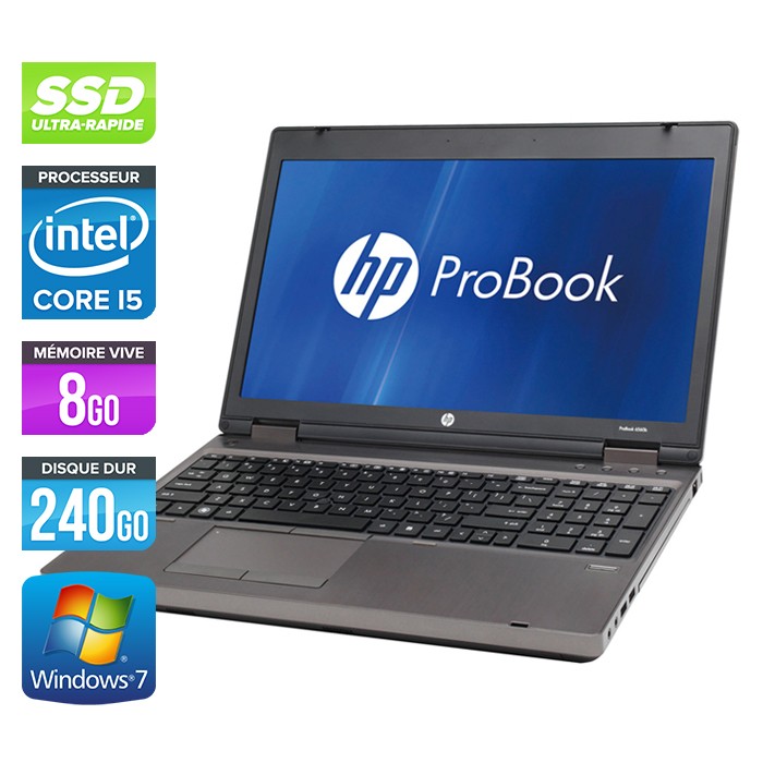 HP ProBook 6560B - Core i5 2410M - 8Go - 240Go SSD