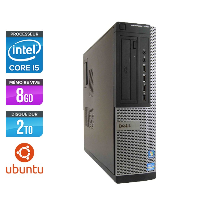 Dell Optiplex 7010 Desktop - Core i5 - 8 Go - HDD 2 To - Linux 