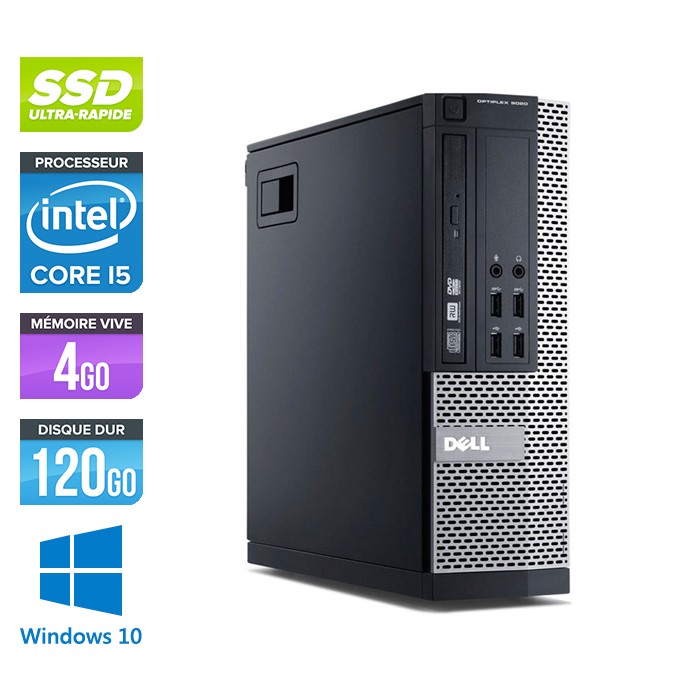 Dell Optiplex 7010 SFF - Core i5 - 4Go - 120Go SSD - Windows 10