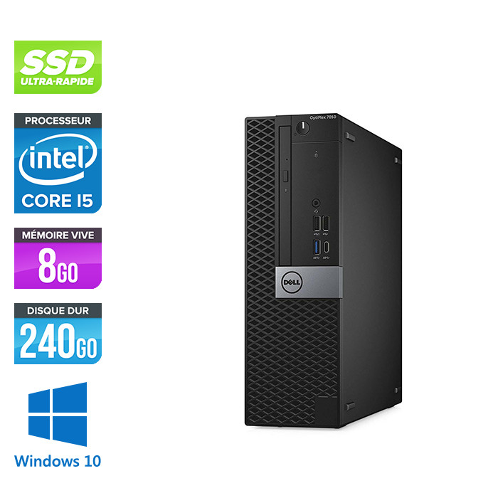Dell Optiplex 7050 SFF - i5 - 8Go - 240Go SSD - Windows 10