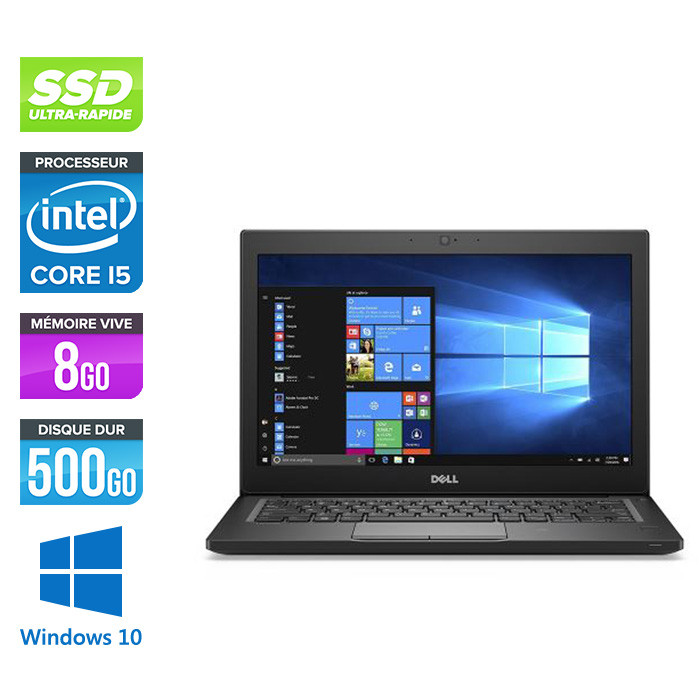 Pc portable - Ultraportable reconditionné - Dell Latitude 7280 - i5 - 8Go - 500Go SSD - Windows 10