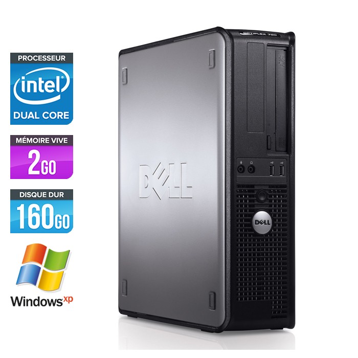 Dell Optiplex 760 Desktop - Core Duo - 2Go - 160Go - XP Professionnel