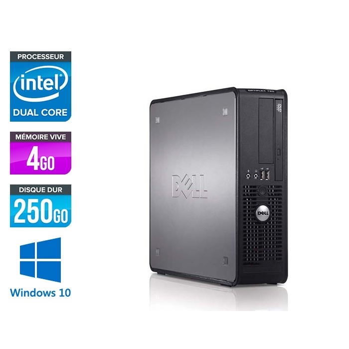 Dell Optiplex 780 SFF - E5300 - 4Go - 250Go - Windows 10