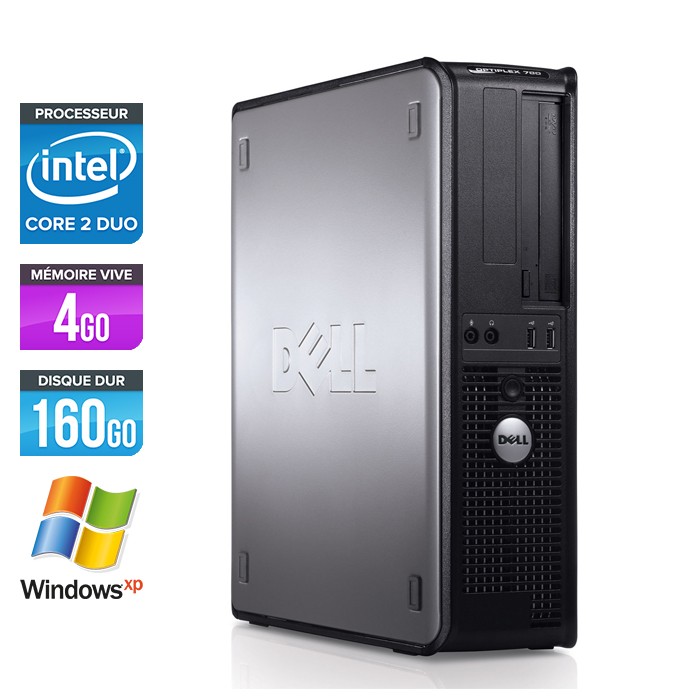 Dell Optiplex 780 Desktop - Core 2 Duo E7500 - 4Go - 160Go - XP Pro