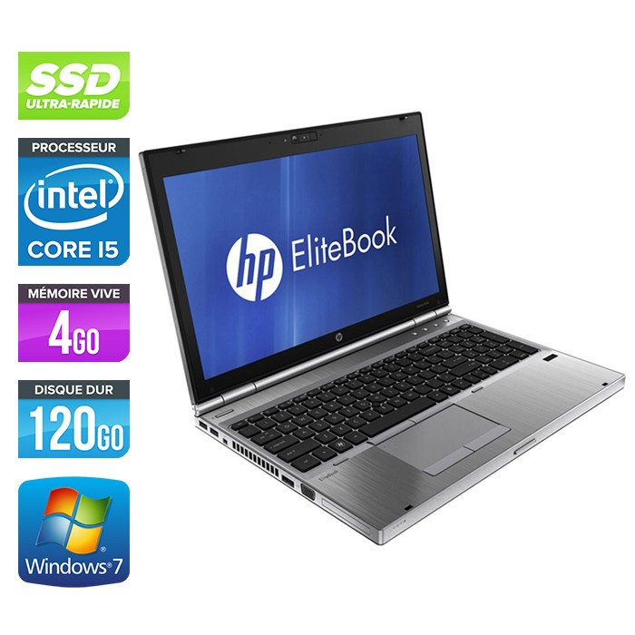 HP EliteBook 8560P - Core i5 - 4Go - 120Go SSD