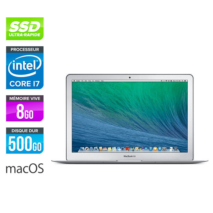 Pc portable Apple MacBook Air 13.3 - i7 - 8Go - 500Go SSD - macOS