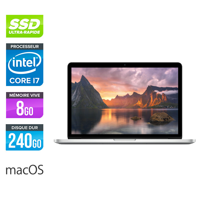 Apple MacBook Pro 13 - 2015 - i7 - 8go - 240Go SSD