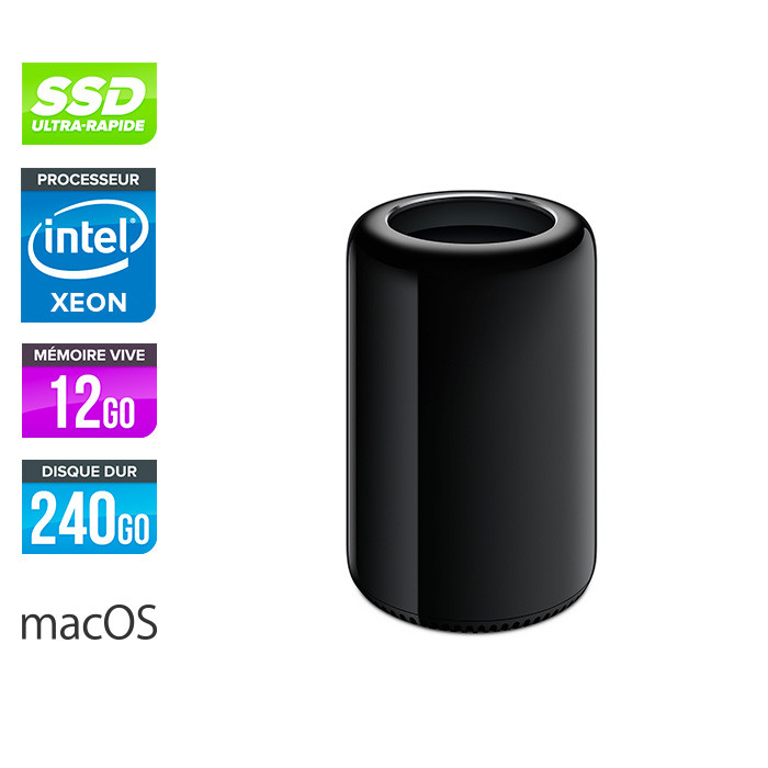 Apple Mac Pro  - Xeon 1620 V2 - 12Go - SSD 240Go - macOS