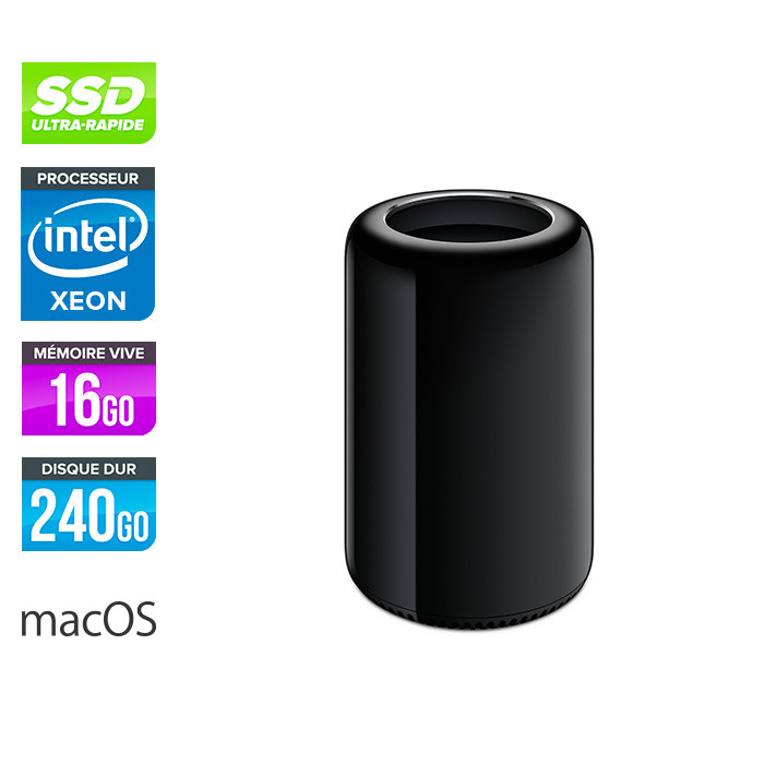 Apple Mac Pro  - Xeon 1650 V2 - 16Go - SSD 240Go - macOS