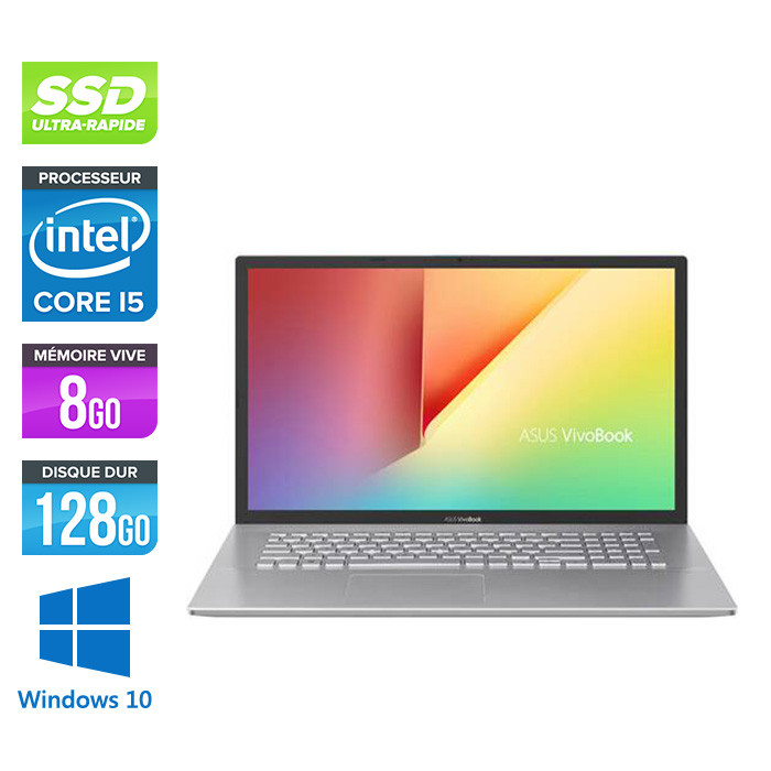 ASUS VivoBook X712F - PC portable reconditionné - i5 8265U - 8Go - 128Go  SSD + 1 To HDD - Windows 10 Famille - Trade Discount