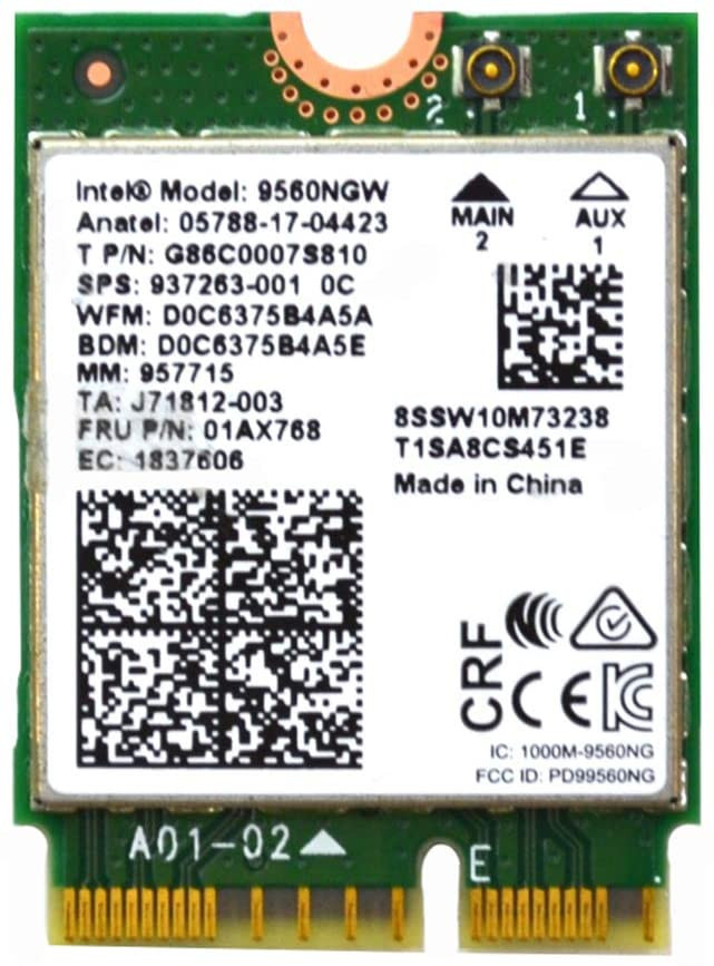 Carte WIFI Intel 9560NGW Dual Band Wireless-AC 9560 - 9560NGW R - Trade Discount
