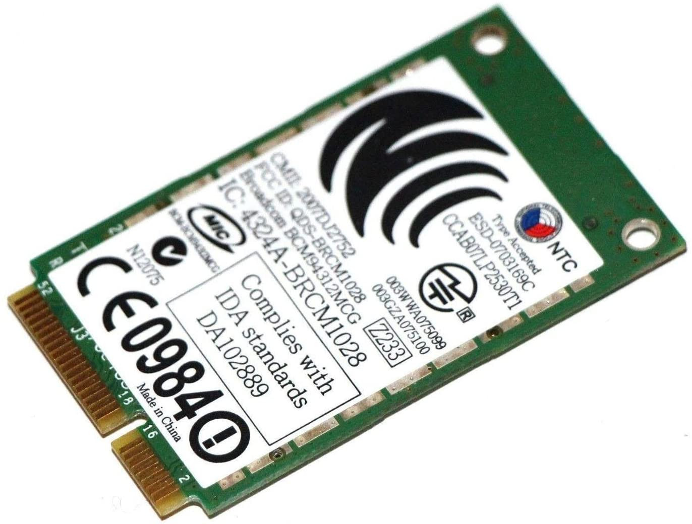 Carte WIFI Mini PCIe Dell Broadcom - BCM94312MCG DW1395 - JR356 WX781 - Trade Discount