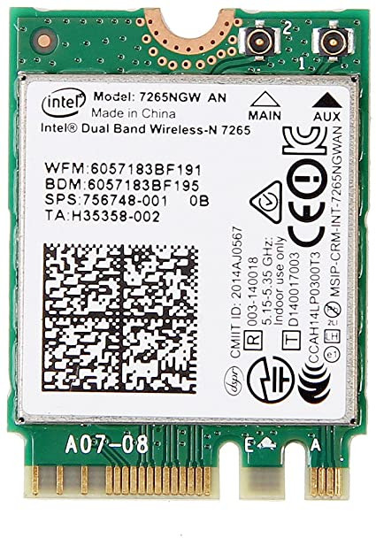 Carte WIFI + Bluetooth - Intel Dual-Band Wireless-AC PCI-E - 7260NGW AN