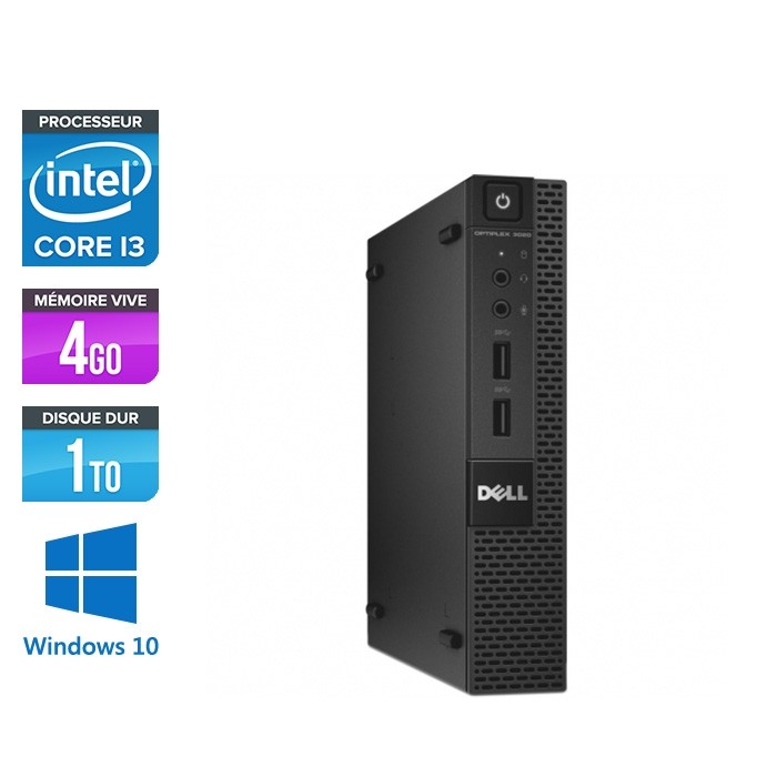 Dell 3020 Micro - Intel Core i3 - 4Go - 1To HDD - W10
