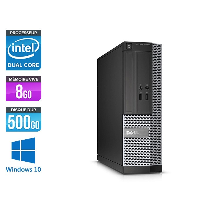Pc de bureau reconditionné Dell Optiplex 3020 SFF - Pentium - 8Go - 500Go - W10