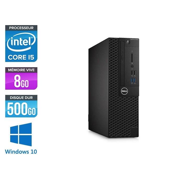 Pc de bureau Dell 3050 SFF - Intel Core i5 6500 - 8Go - 500Go HDD - W10