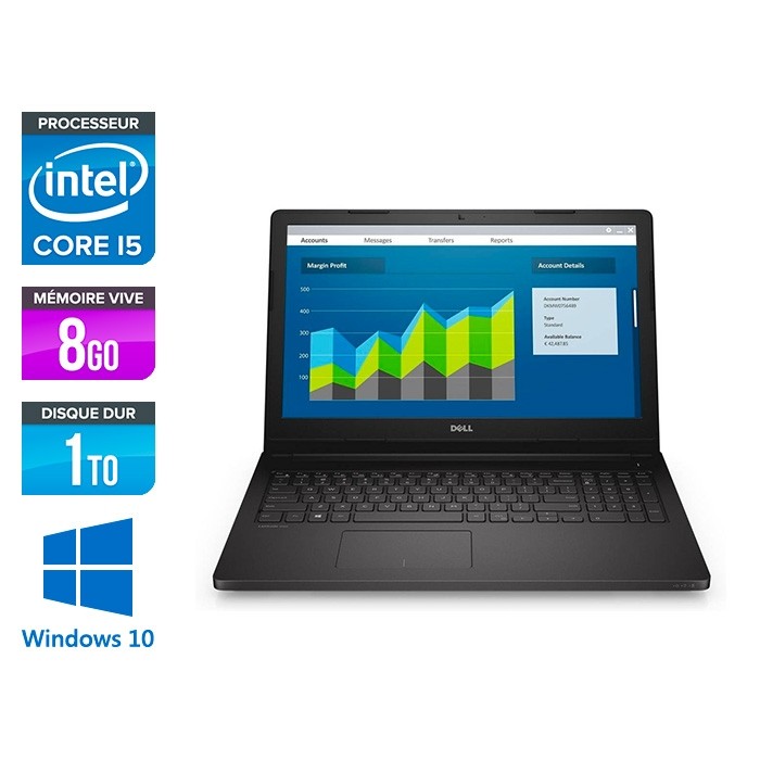 Dell 3560 - i5 - 8Go - 1To HDD - 15,6'' - W10