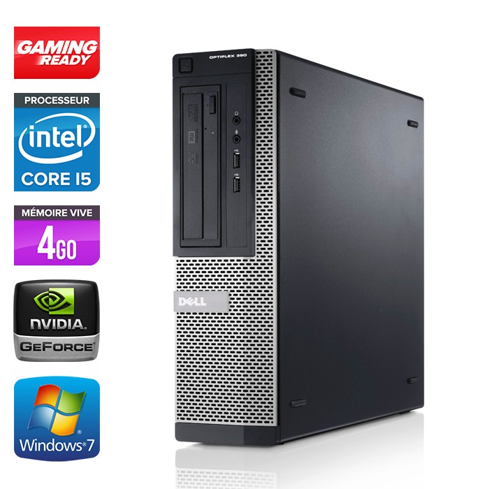 Dell Optiplex 390 Desktop - Gamer- i5 2400 - 4Go - 500Go HDD - GT730 -  Windows 7