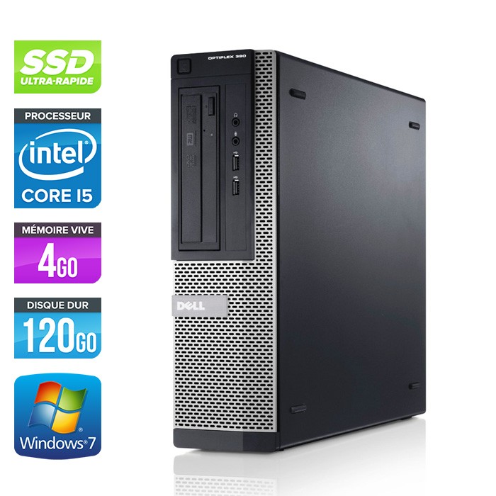 Dell Optiplex 390 Desktop - i5 2400 - 4Go - 120Go SSD - windows 7
