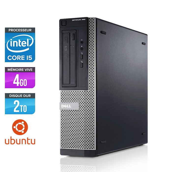 Dell Optiplex 390 Desktop - i5 2400 - 4Go - 2 To HDD - Ubuntu - Linux