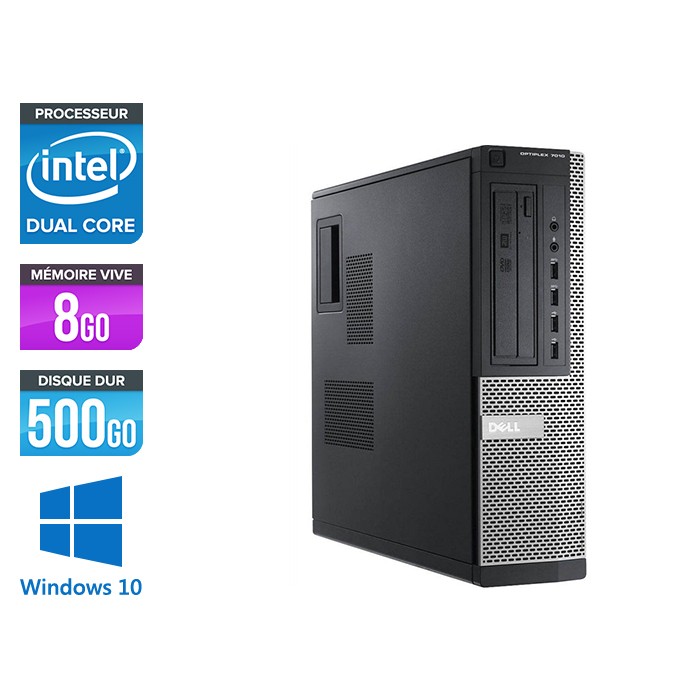 Dell 7010 Desktop - intel G2020 - 8 Go - 500 Go - Windows 10