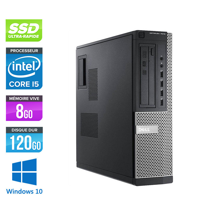 Dell Optiplex 7010 Desktop - Core i5 - 8 Go - SSD 120 Go - Windows 10 