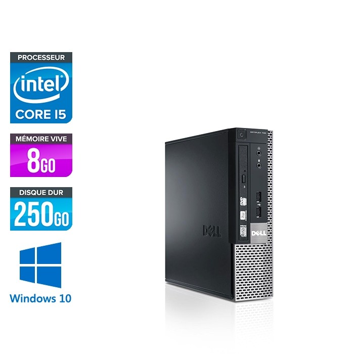 Dell Optiplex 7010 USFF - i5  - 8Go - 250Go - Windows 10