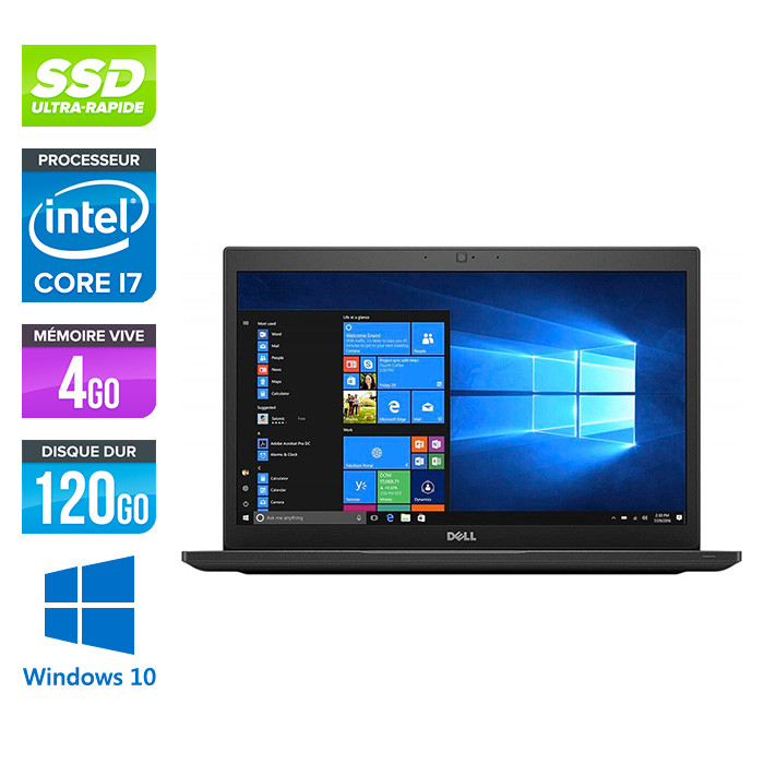 Pc portable reconditionné - Dell Latitude 7480 - Core i7 - 4 Go - 120 Go SSD - Windows 10