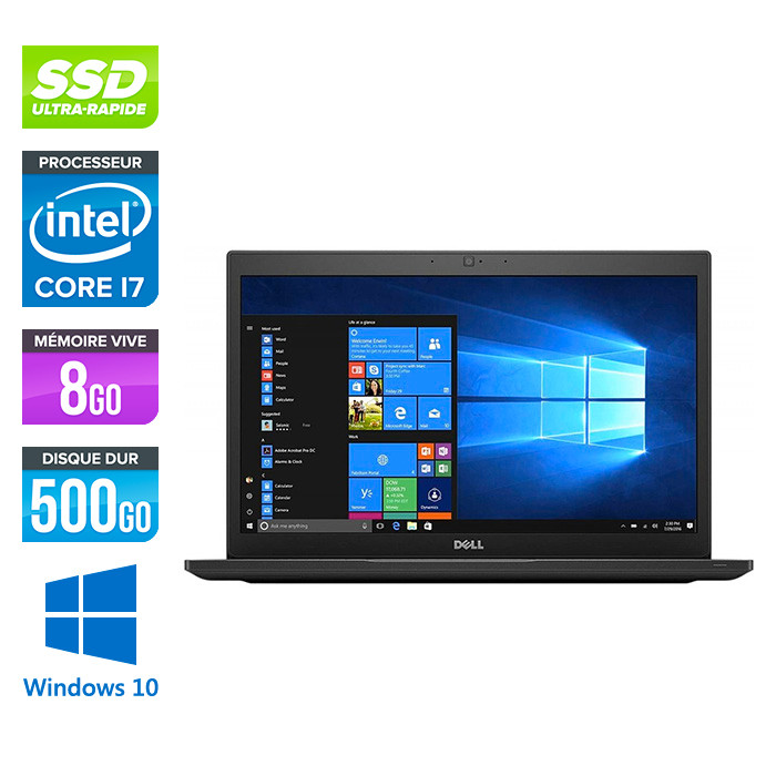 Pc portable reconditionné - Dell Latitude 7480 - Core i7 - 8 Go - 500 Go SSD - Windows 10