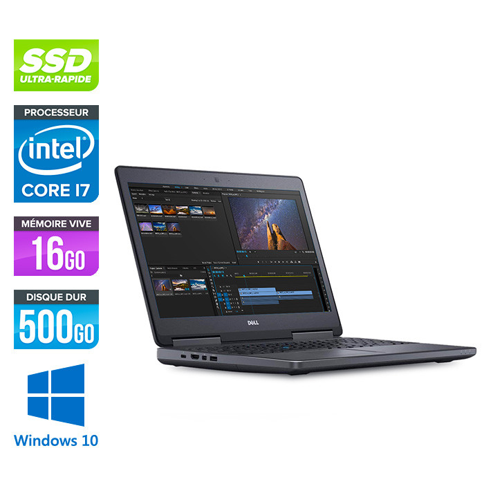 Dell Precision 7520 - i7 - 16Go DDR4 - 500Go SSD - NVIDIA Quadro M1200M - Windows 10