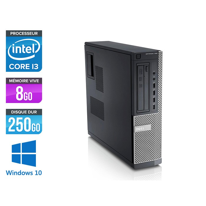 Dell Optiplex 790 Desktop - i3 - 8Go - 250Go HDD - W10 pro