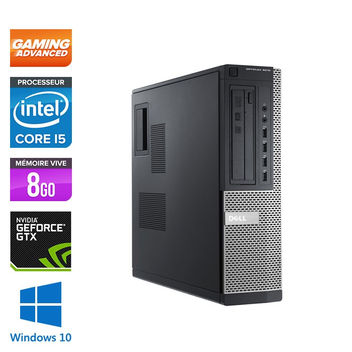 Dell 9010 DT - Gaming - i5 - 8 Go - 500Go HDD - GTX 1050 - Windows 10 PRO
