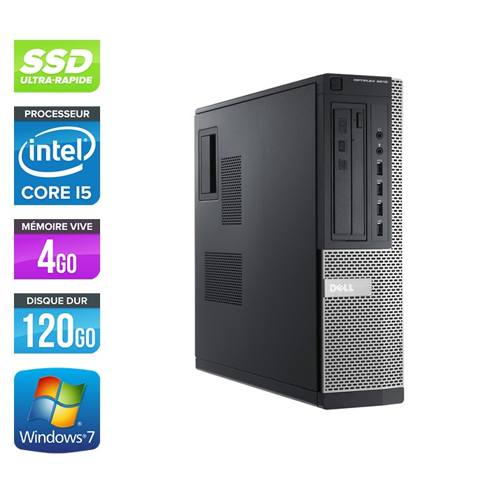 Dell Optiplex 9010 Desktop - Core i5 - 4Go - 120 Go SSD - Windows 7 Pro