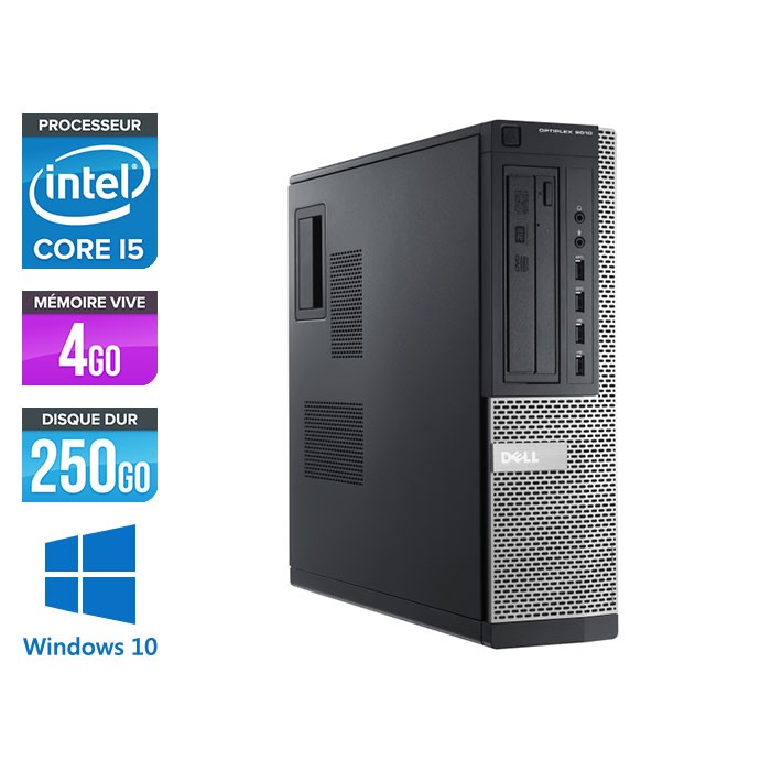 Dell Optiplex 9010 Desktop - Core i5 - 4Go - 250Go - Windows 10 Pro