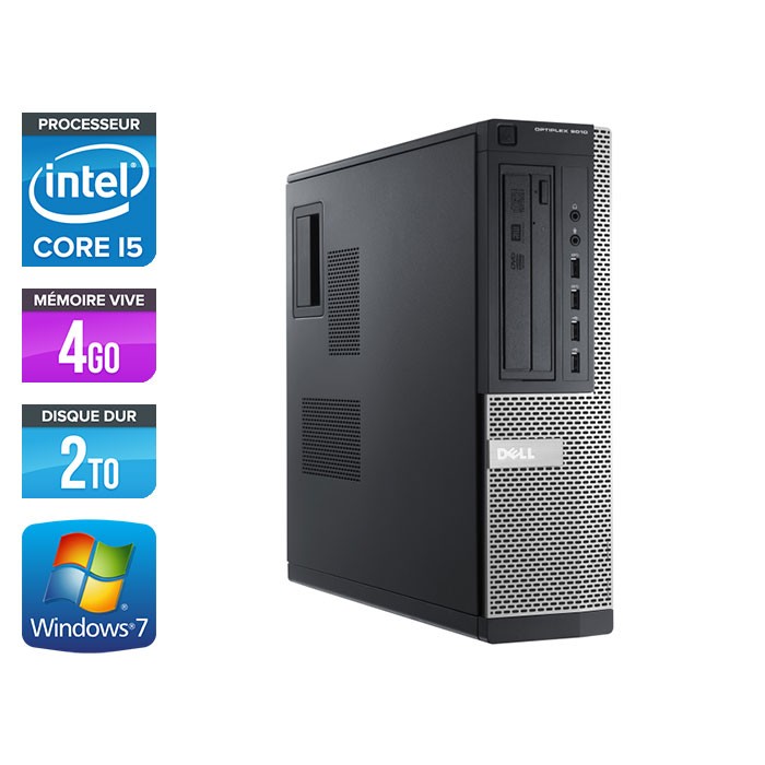 Dell Optiplex 9010 Desktop - Core i5 - 4Go - 2 To - Windows 7 Pro