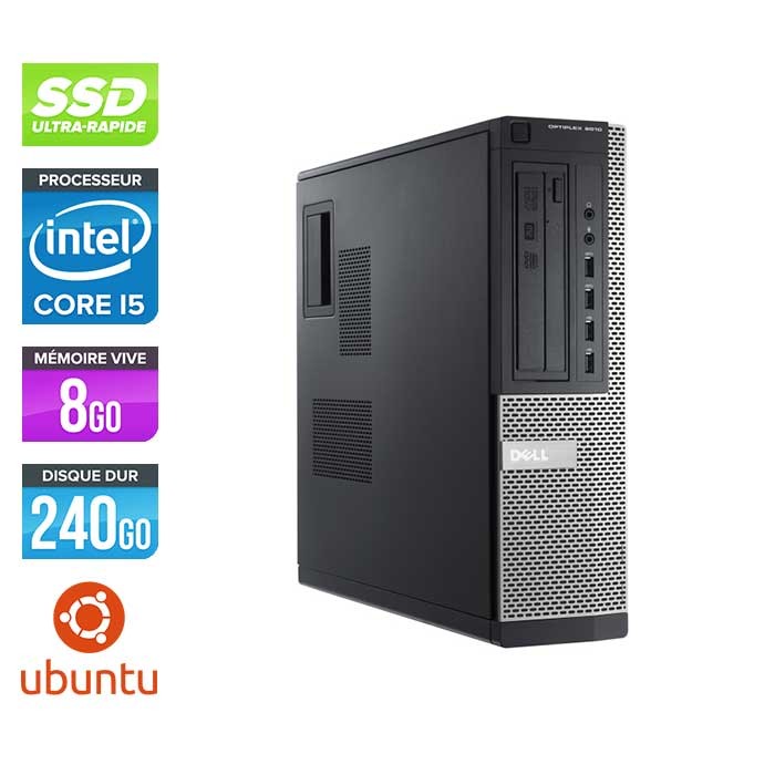 Dell Optiplex 9010 Desktop - Core i5 - 8Go - 240 Go SSD - Ubuntu