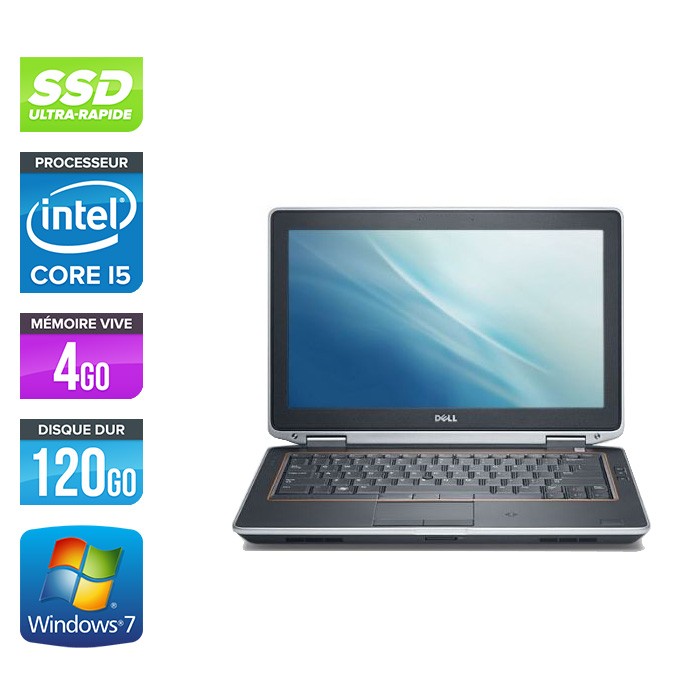 Dell Latitude E6320 -  i5 - 4Go - 120Go SSD - Windows 7