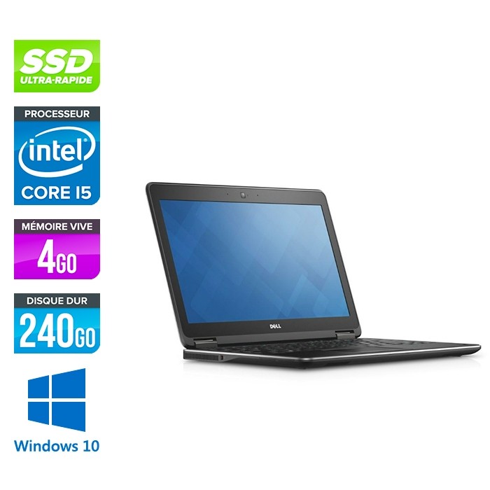 Pc portable reconditionné - Dell Latitude E7250 - i5 - 4Go - 240Go SSD - Windows 10