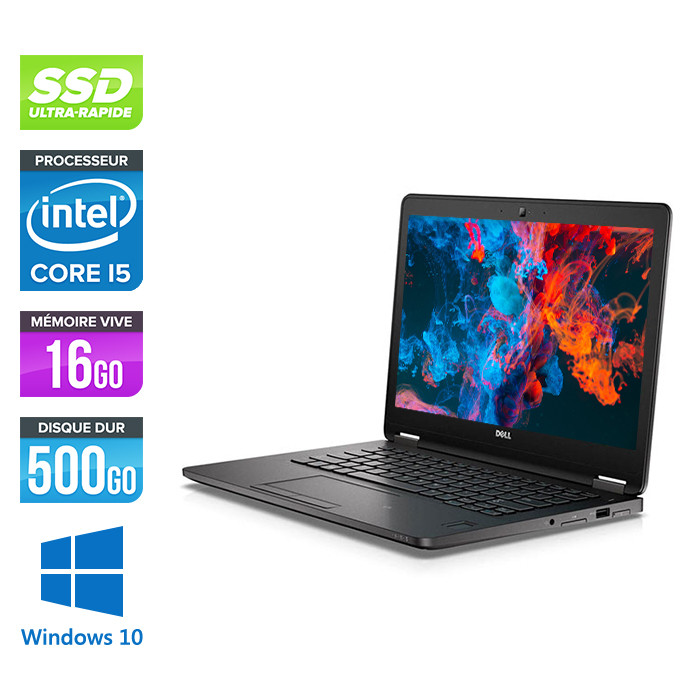 Dell Latitude E7270 - i5 - 16Go - 500Go SSD - Windows 10