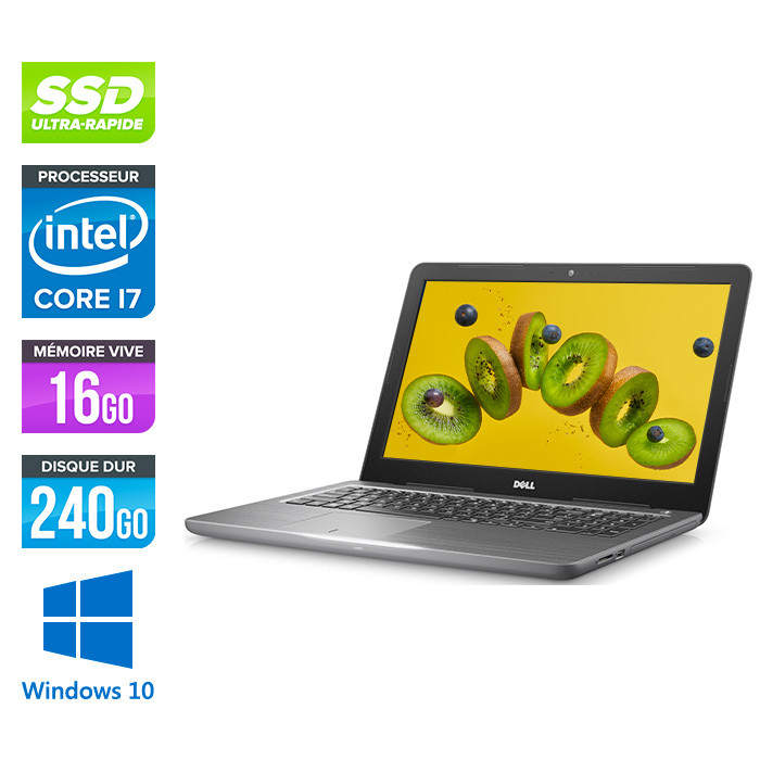 Dell Inspiron 15 5567 - intel i7 - 16Go - 240Go SSD - Windows 10