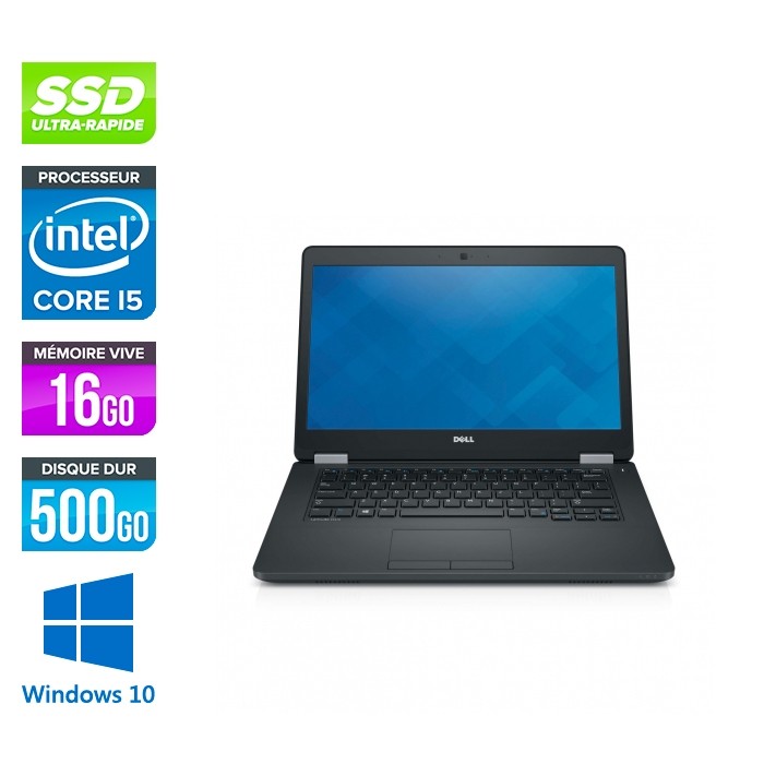Dell Latitude E5470 - i5 6300U - 16Go DDR4 - 500 Go SSD - Windows 10-2