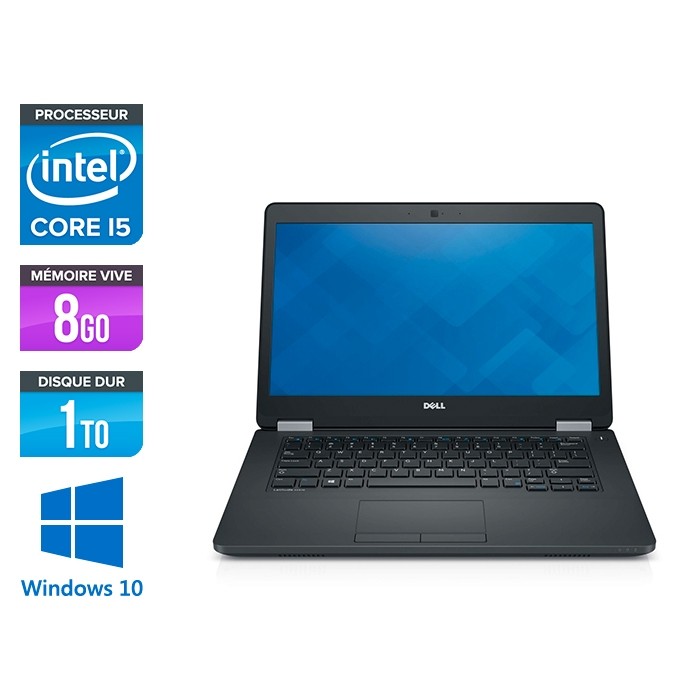 Pc portable reconditionné - Dell Latitude E5470 - i5 6200U - 8Go DDR4 - 1To HDD - Windows 10-2